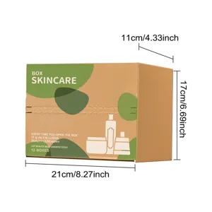 Skincare gift box packaging empty box cardboard cosmetic storage box with custom printed size.