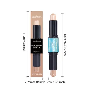 ZEPHOCO 2-in-1 Dual-Ended Contouring and Highlighting Stick Natural Makeup Shimmer.