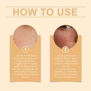 Detailed step-by-step instructional guide for applying natural freckle pen makeup