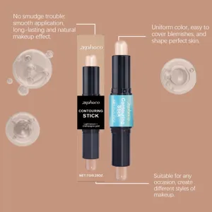 ZEPHOCO 2-in-1 Dual-Ended Contouring and Highlighter Stick for Natural Facial Definition