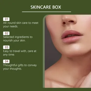 Premium skincare gift box with nourishing ingredients for daily routine and travel care.