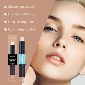 ZEPHOCO 2-in-1 face contouring highlighter stick, lightweight natural glow and defining makeup.