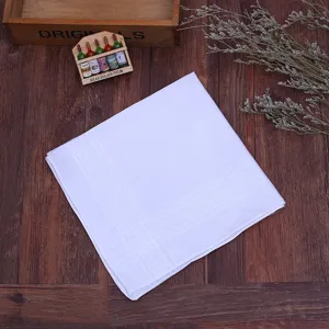 Pure cotton white handkerchief square fabric for DIY painting craft tea towel daily use.