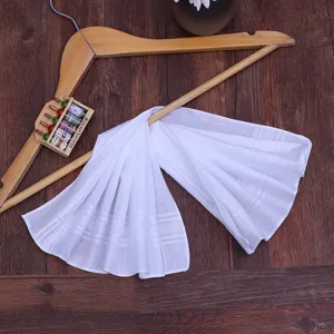 Pure white cotton handkerchief tea towel square cloth for daily use and crafting embroidery.