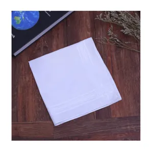 Pure white cotton handkerchief tea towel square cloth for daily use and DIY painting 1pcs