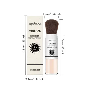 Διαστάσεις της ZEPHOCO Mineral Sunscreen Setting Powder SPF 35 με ενσωματωμένο πινέλο