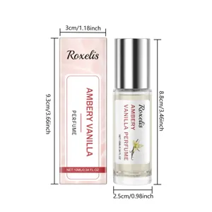 Vanille amber reisparfum 10ml roll-on flesje, warme zoete geur voor dagelijks gebruik detail view.