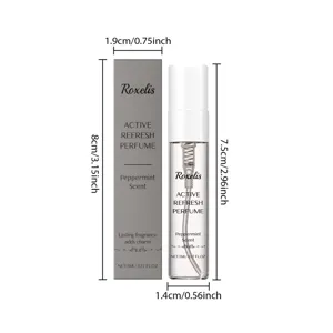 Actief verfrissend pepermunt parfum, langdurige verfrissende mannelijke geur met 5ml capaciteit.