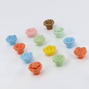 Kleurrijke keramische bloem meubelknop ladeknop schattige handgrepen voor kindermeubels.