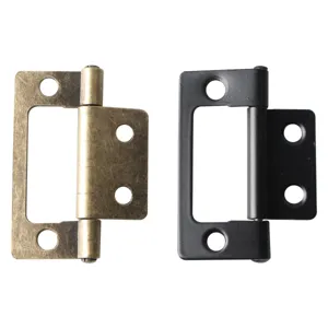 Cabinet door hinge hardware set, durable metal inset hinges for furniture and doors.