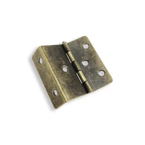 Bisagra de puerta de armario de 90 grados en bronce antiguo para muebles de estilo retro