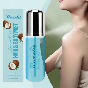 Brume parfumée corps et cheveux coco 50ml, parfum léger rafraîchissant pour usage quotidien.
