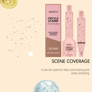Detail of zephoco freckle stamp pen showing packaging and application scene coverage info