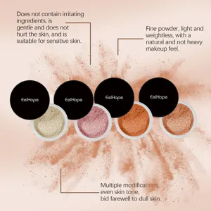 Set di polvere libera EelHope, trucco viso minerale opaco leggero e controllo olio.