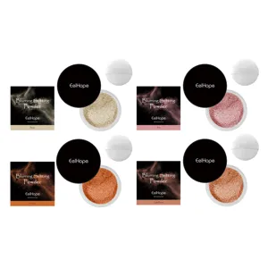 EelHope cipria opacizzante set con quattro tonalità e piumini per trucco duraturo perfetto.