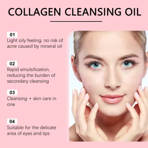 Détails des bienfaits de l'huile démaquillante au collagène pour le visage et les yeux sensibles