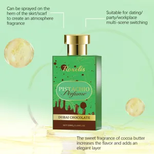 50ml Roxelis Pistachio Parfum mit Kakaobutterduft ideal für Verabredungen und Partys