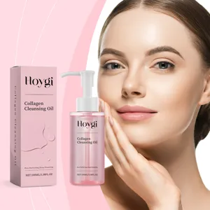 Huile Démaquillante au Collagène Avec Huile de Graines de Jojoba Nettoyage Profond des Pores Démaquillant Doux pour les Soins de la Peau Quotidiens Liquide de Nettoyage du Visage
