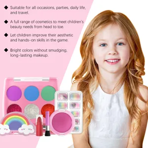 Complete children's makeup kit featuring vibrant colors and dream-themed accessories.
