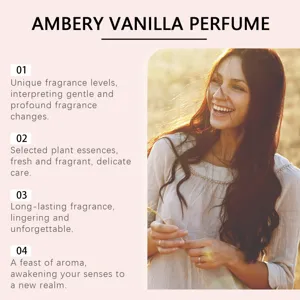 Amber vanille reis parfum detail met warme bloemige noten en elegante frisse uitstraling.
