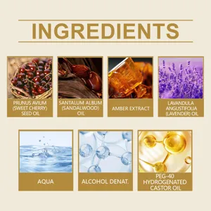 Gedetailleerde infografiek van lichaamsspray ingrediënten met natuurlijke plantenextracten.