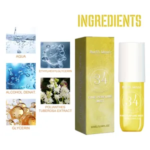 North Moon 90ml Tuberose and Coco fine perfume mist, long-lasting floral fragrance for women.
