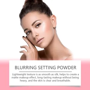 Lightweight blurring setting powder for a smooth matte finish, long-lasting and breathable.