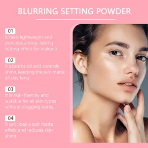Blurring setting powder for long-lasting makeup, controls oil and keeps skin matte all day.