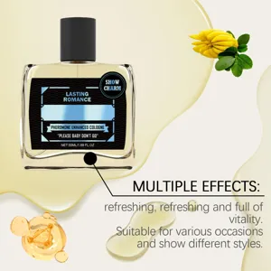 Men's pheromone cologne perfume long-lasting fresh charming scent 50ml bottle for daily use.