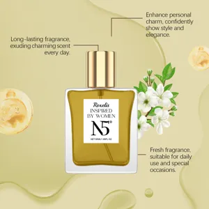 Natural women perfume, fresh floral long lasting fragrance, elegant daily scent 50ml.