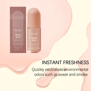 Premium Roxelis Amber Scent αρωματικό σπρέι μαλλιών με την αντίστοιχη συσκευασία