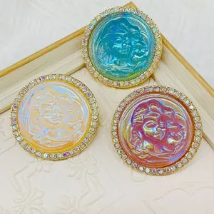 Irisierende Relief Schönheit Brosche Fee Dornröschen Pin Vintage Legierung Strass Brustnadel Schmuck Zubehör Für Damen Herren Geschenk