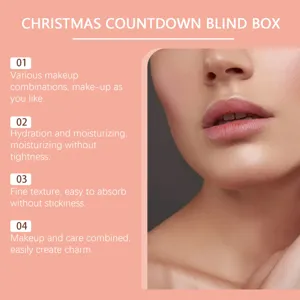 Coffret cadeau maquillage de Noël calendrier de l'Avent hydratant et soins de la peau.