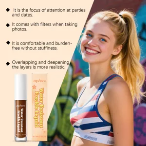 Zephoco waterproof liquid freckle pen detail view, smooth texture for natural makeup.