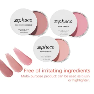Zephoco Multi-Anwendungs Rouge und Highlighter Balsam Set mit cremiger Textur.