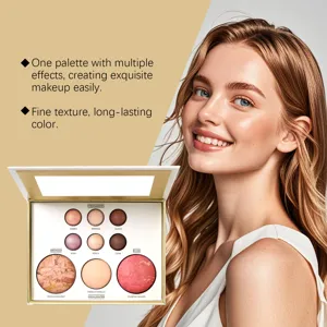 Multi-use makeup palette featuring eyeshadows, bronzer, blush, and highlighter for daily use.