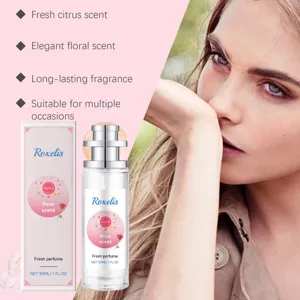 Roxelis rose scent perfume, 30ml long-lasting fresh floral fragrance for elegant women.
