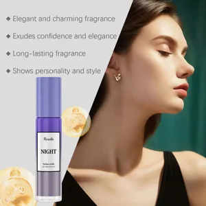 Detailansicht eines langanhaltenden Roll-on-Parfüms für Damen in eleganter Glasflasche