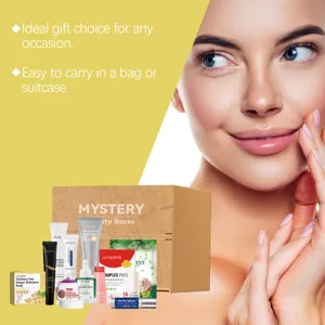 Uitgebreide mystery beauty giftbox met diverse huidverzorgingsproducten en zeepjes