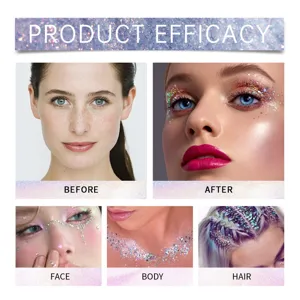 Glitter make-up stick voor gezicht, lichaam en haar, ideaal voor feest en festival looks.