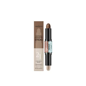 Zephoco dual-ended 2-in-1 contour and highlighter stick in Ivory/Dark Brown shade