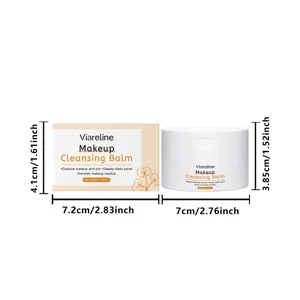 Détails dimensions Viareline Centella Cleansing Balm avec pot 50g et boîte taille