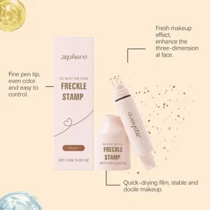Detailed view of Zephoco Freckle Stamp showing its unique multi-prong applicator.