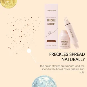 Zephoco Dark Brown Freckle Stamp for a natural and soft makeup look with smooth strokes