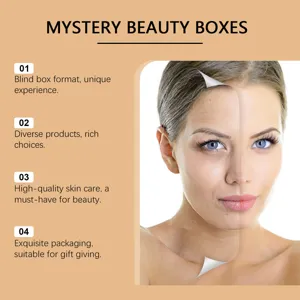 Mysteriöse Kosmetikbox mit feuchtigkeitsspendenden Hautpflegeprodukten für ein glattes Hautgefühl.