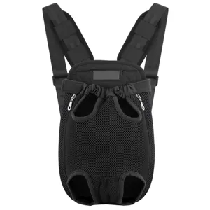 Pet Carrier Backpack Four Legs Out Adjustable Breathable Mesh Dog Front Carrier Hands-Free Bag For Small Dogs Cats Outing