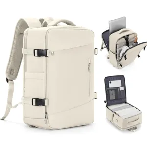 Mochila de viaje expansible de gran capacidad con compartimentos internos de orden