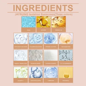 Lista detallada de ingredientes de la crema solar aislante tricolor JAYSUING.
