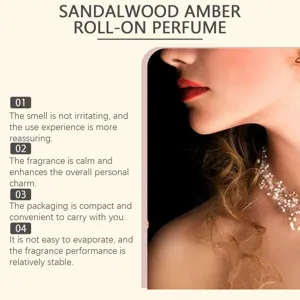 Benefits of sandalwood amber roll-on perfume for a long-lasting and charming fragrance