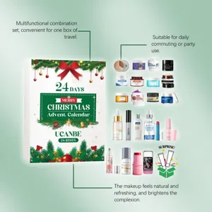 Weihnachts Adventskalender Kosmetik Set, 24 Tage Hautpflege Make-up Überraschung Detail.
